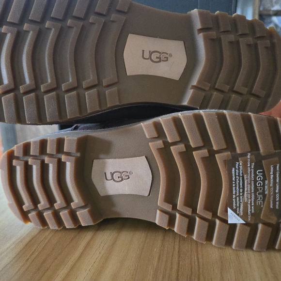 UGG Fallbrook Hiking Boots Casual Cordovan Dark Brown Leather Men's Size 8.5 - Picture 8 of 13